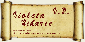 Violeta Mikarić vizit kartica